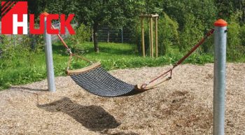 Steel posts for polyester hammock