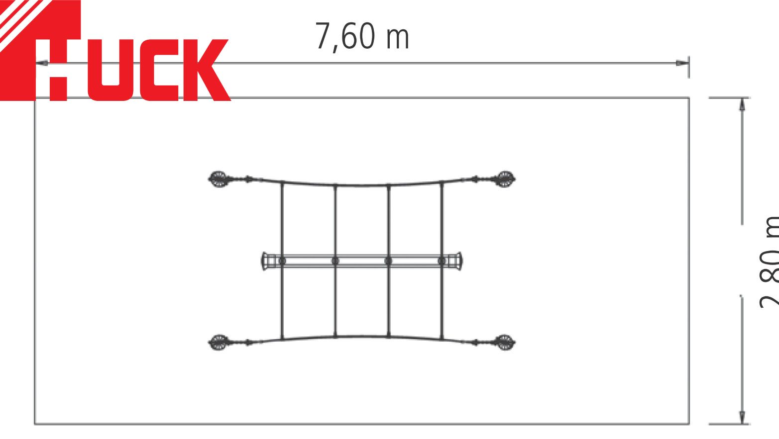 Gondolar rope-end swinger, Steel posts (O 102 mm) pic image
